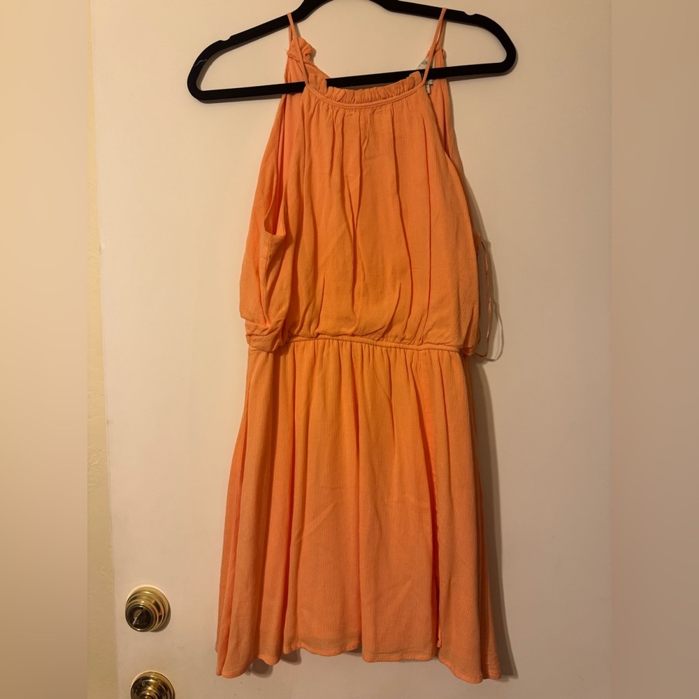 Elegant Peach Mini Dress
